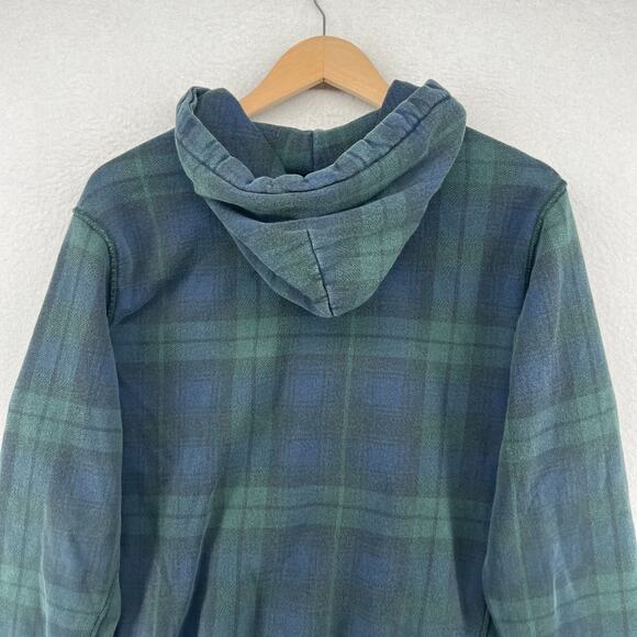 PENN STATE Hoodie Adult M NITTANY LIONS PSU Sweatshirt Blackwatch Plaid Green - Picture 5 of 15